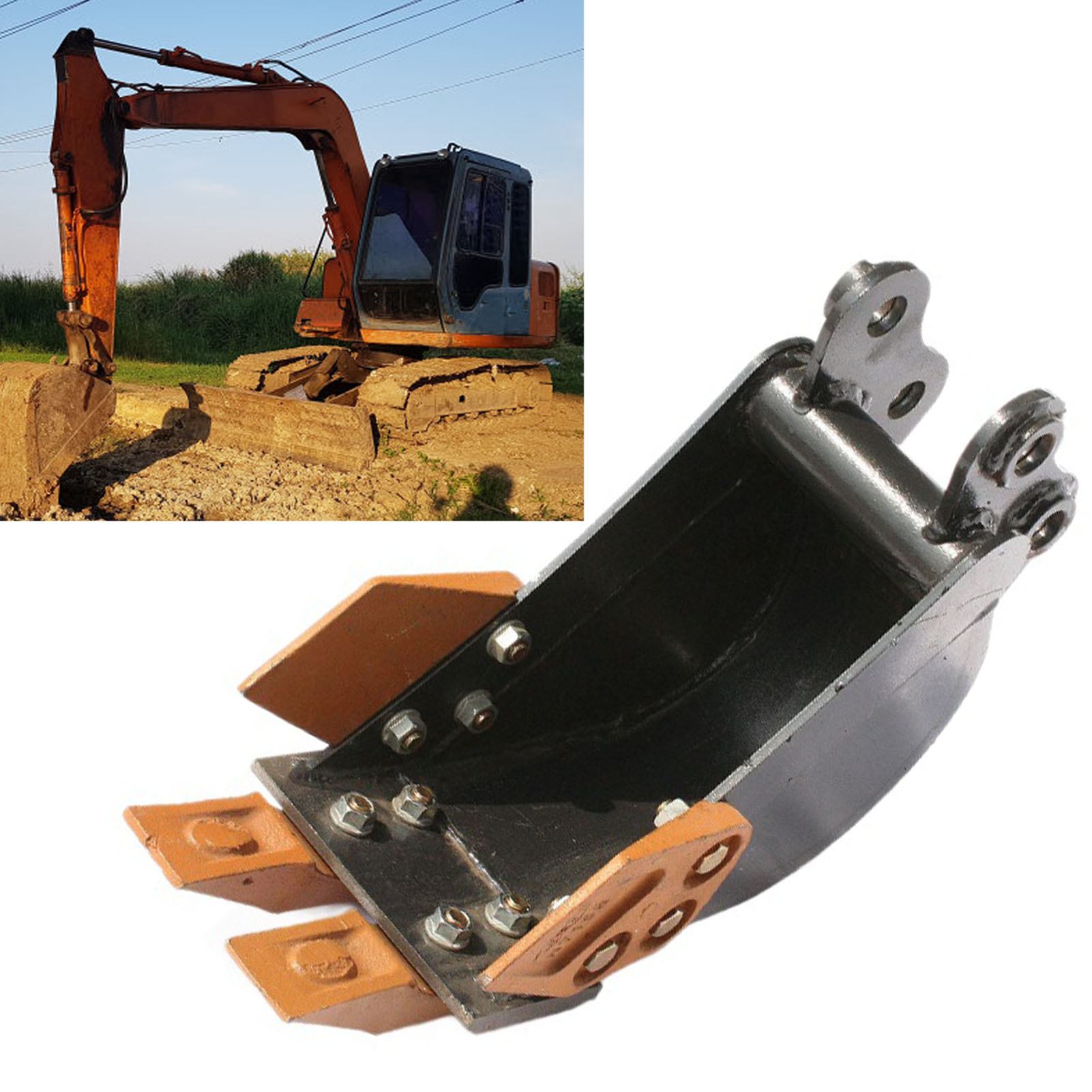 Heavy Equipment Excavator - ถังขุดขนาดเล็กโลหะป้องกันการสึกหรอ ถังขุดแบคโฮเหล็กอัลลอยด์ที่มีประสิทธิภาพ ขนาดกะทัดรัดสำหรับระบบระบายน้ำ