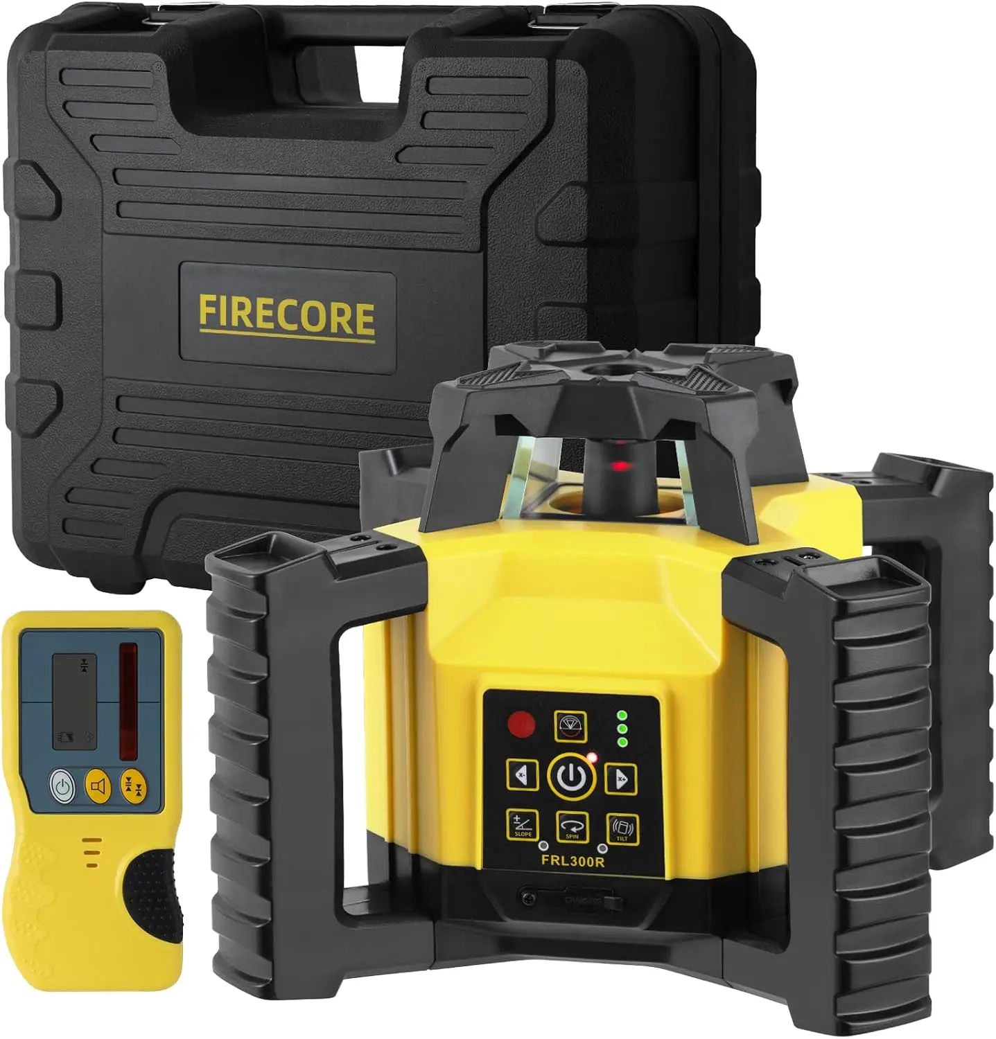 Laser Level Rotary - ชุดเครื่องวัดระดับด้วยเลเซอร์แบบหมุน, เลเซอร์หมุนแนวนอนปรับระดับอัตโนมัติ 360 องศาสำหรับงานก่อสร้าง, เครื่องวัดระดับเลเซอร์สำหรับงานกลางแจ้งพร้อมตัวรับสัญญาณ