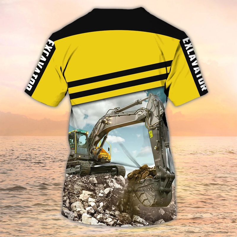 เสื้อยืดผู้ชายแฟชั่นฤดูร้อนใหม - Heavy Equipment Pictures บทวิจารณ์และราคา